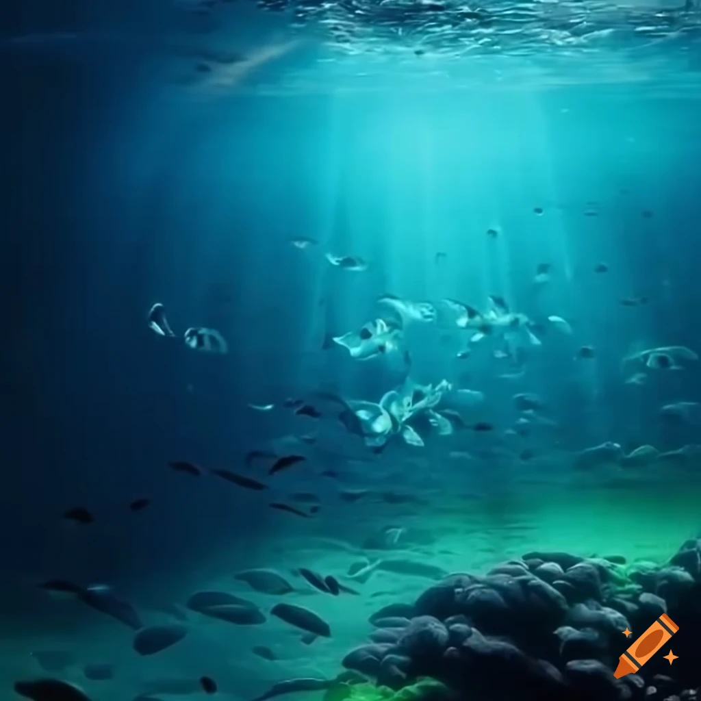 artistic underwater music soundscape