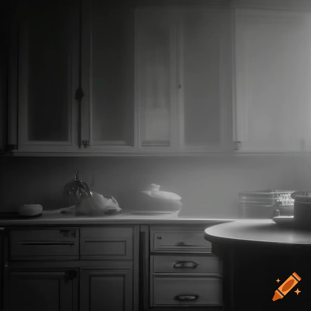 mysterious fog entering a kitchen