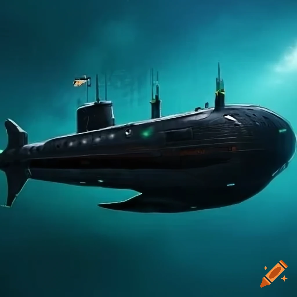 sci-fi submarine illustration