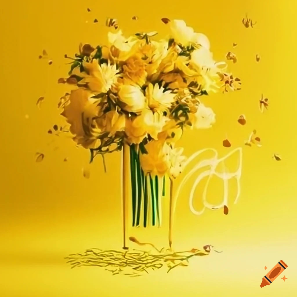 Birthday card with yellow flowers