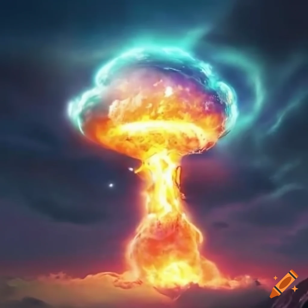 image of a powerful lightning explosion in a fantasy world