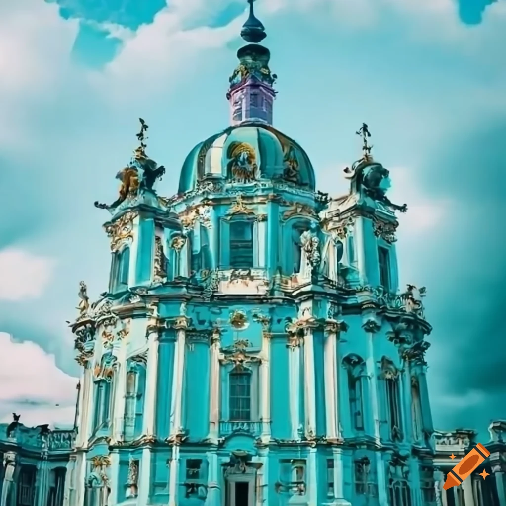 Rococo style palace with tall dome
