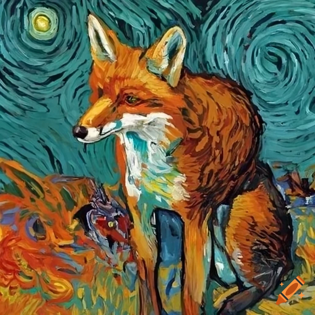 painting of a fox by van gogh