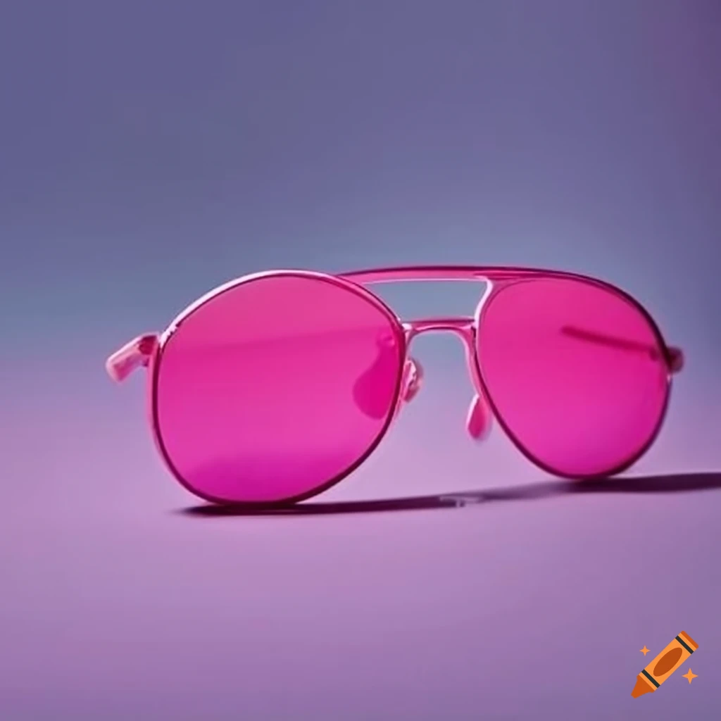 pink sunglasses in a front shot