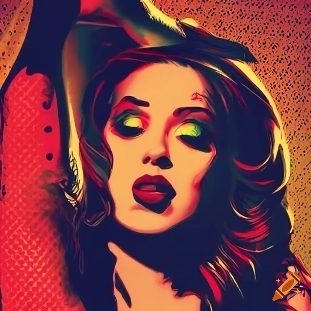 Burlesque Records Pop Art Logo On Craiyon