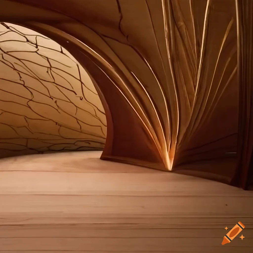 Artistic bridge made of chairs and hairs