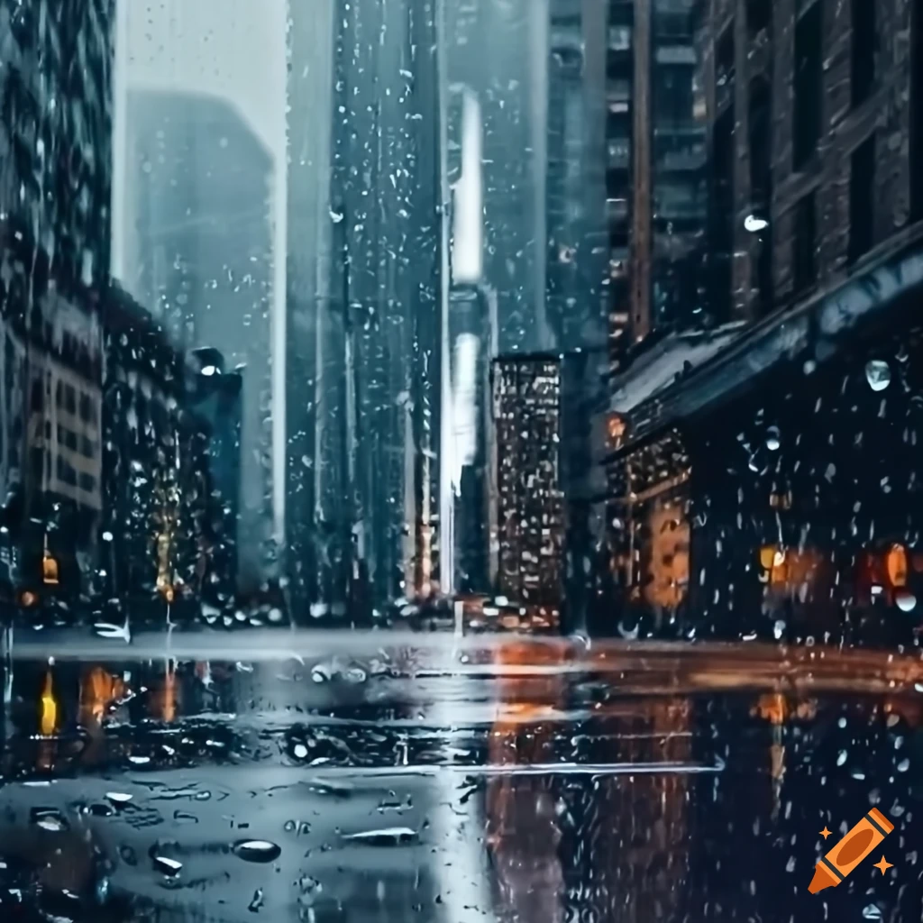 cozy rainy day in the city