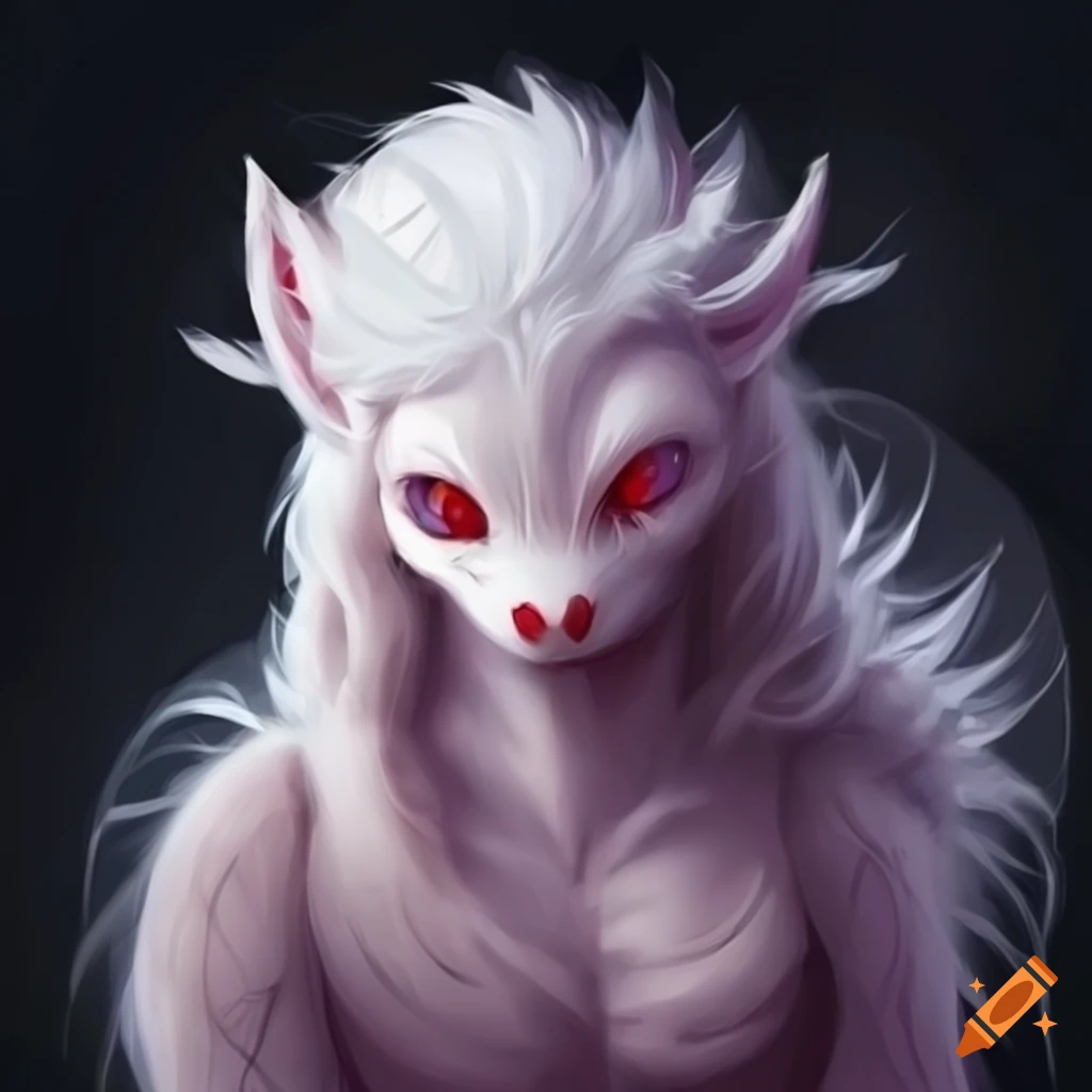 albino anthropomorphic spider