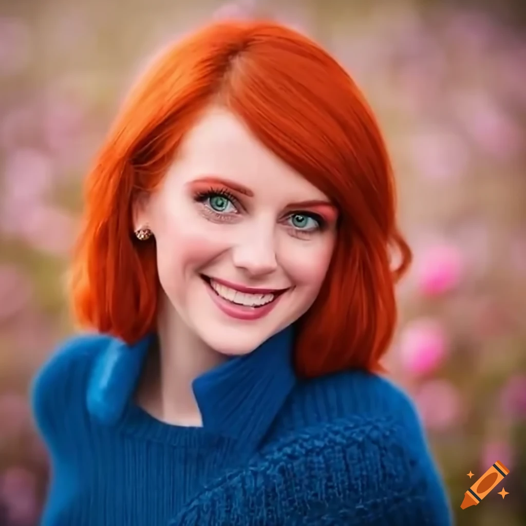 Portrait Of A Smiling Female Politician With Red Hair On Craiyon 