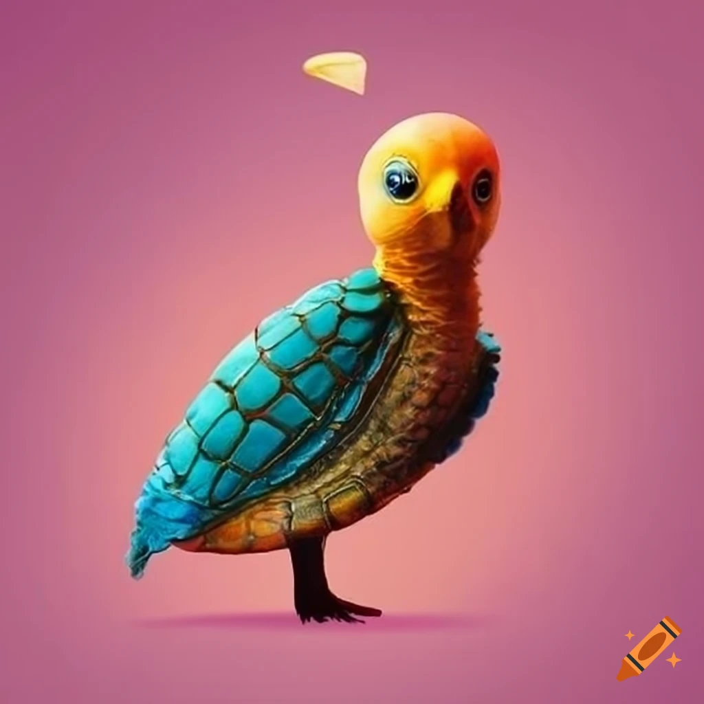 Unique combination of bird and turtle on Craiyon