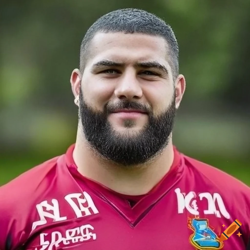 Photo of a bearded rugby player in his 30s
