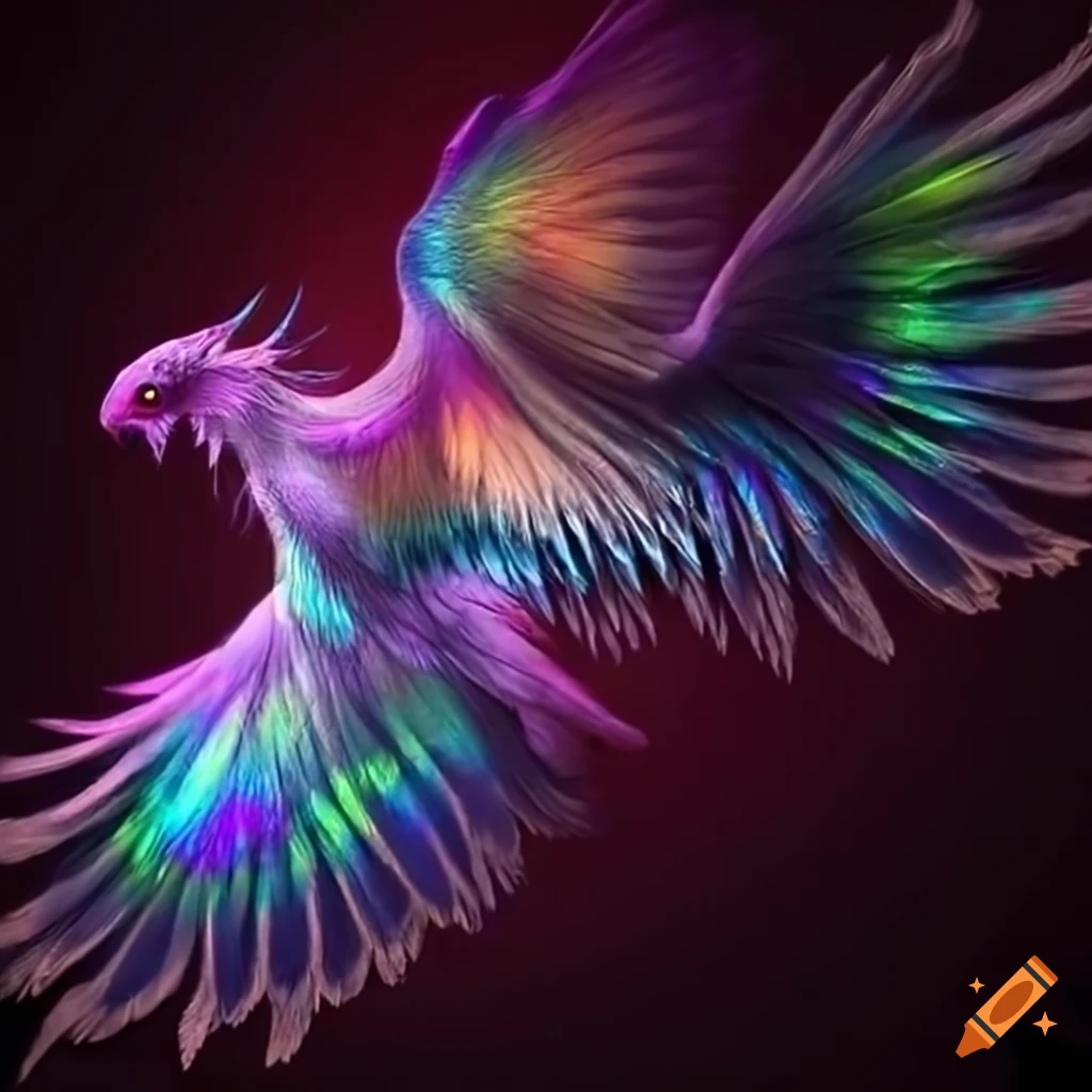 art of a majestic Schnoerfel with iridescent wings