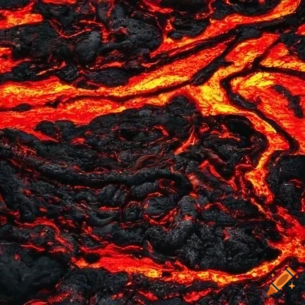 Image of flowing lava on Craiyon