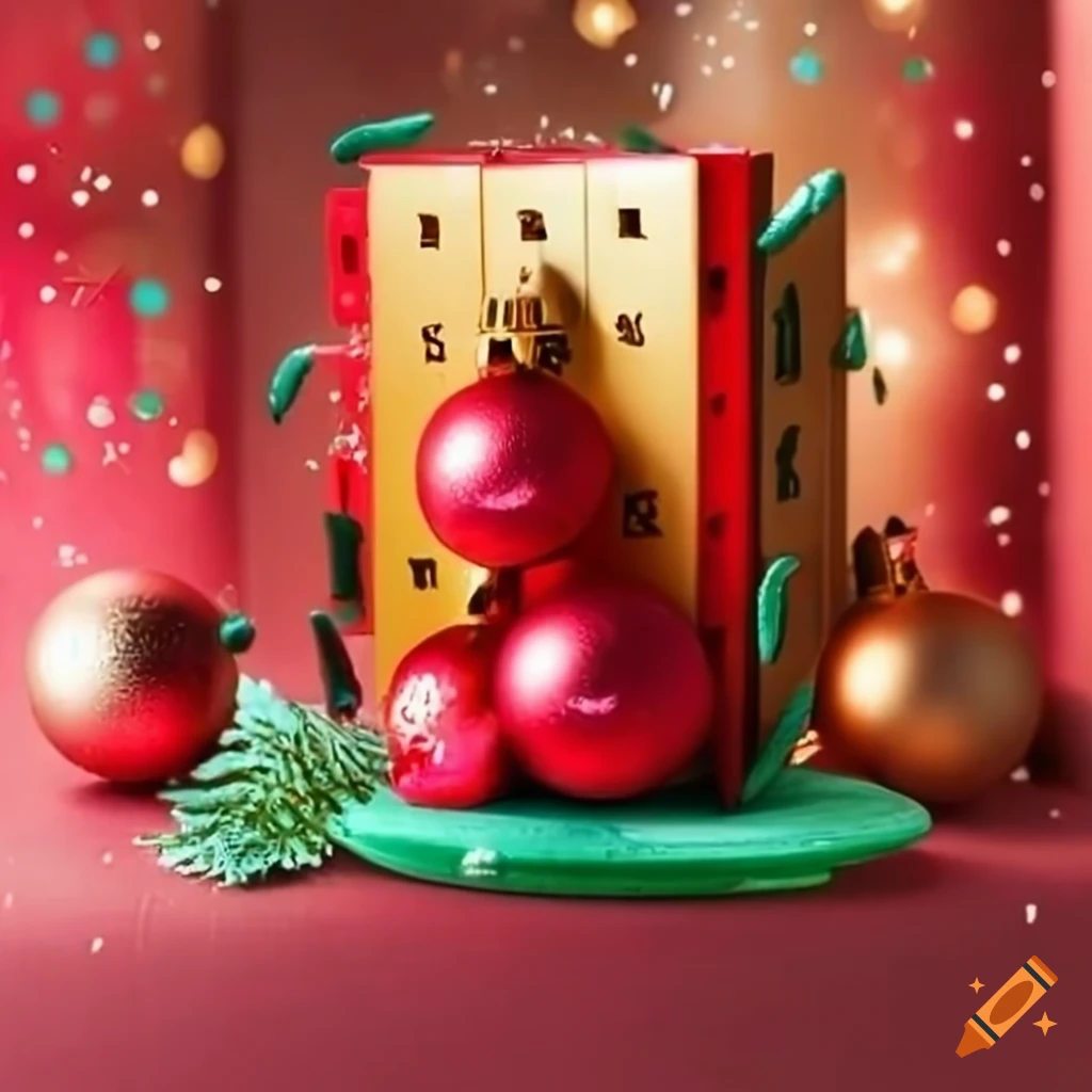 Christmas Advent Calendar With Festive Decorations