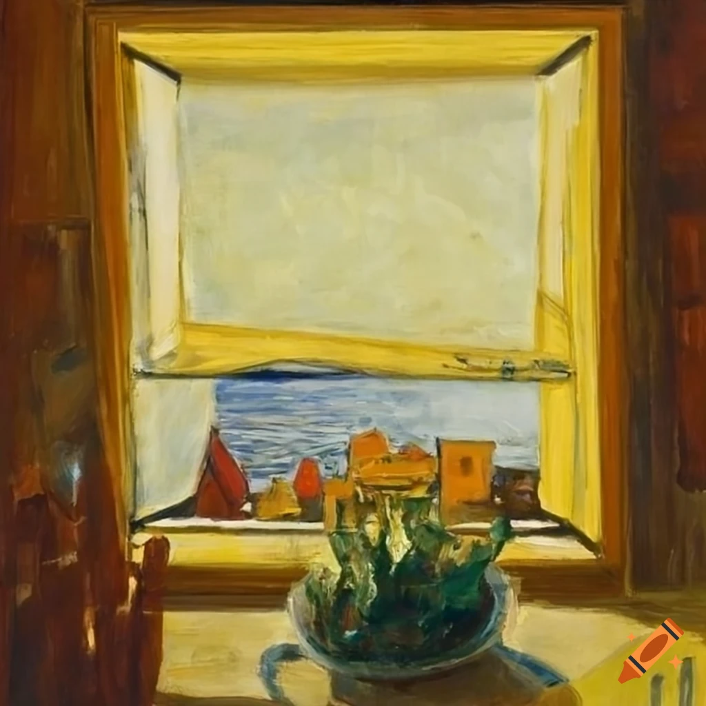 Bright room with flowers in front of the window on Craiyon