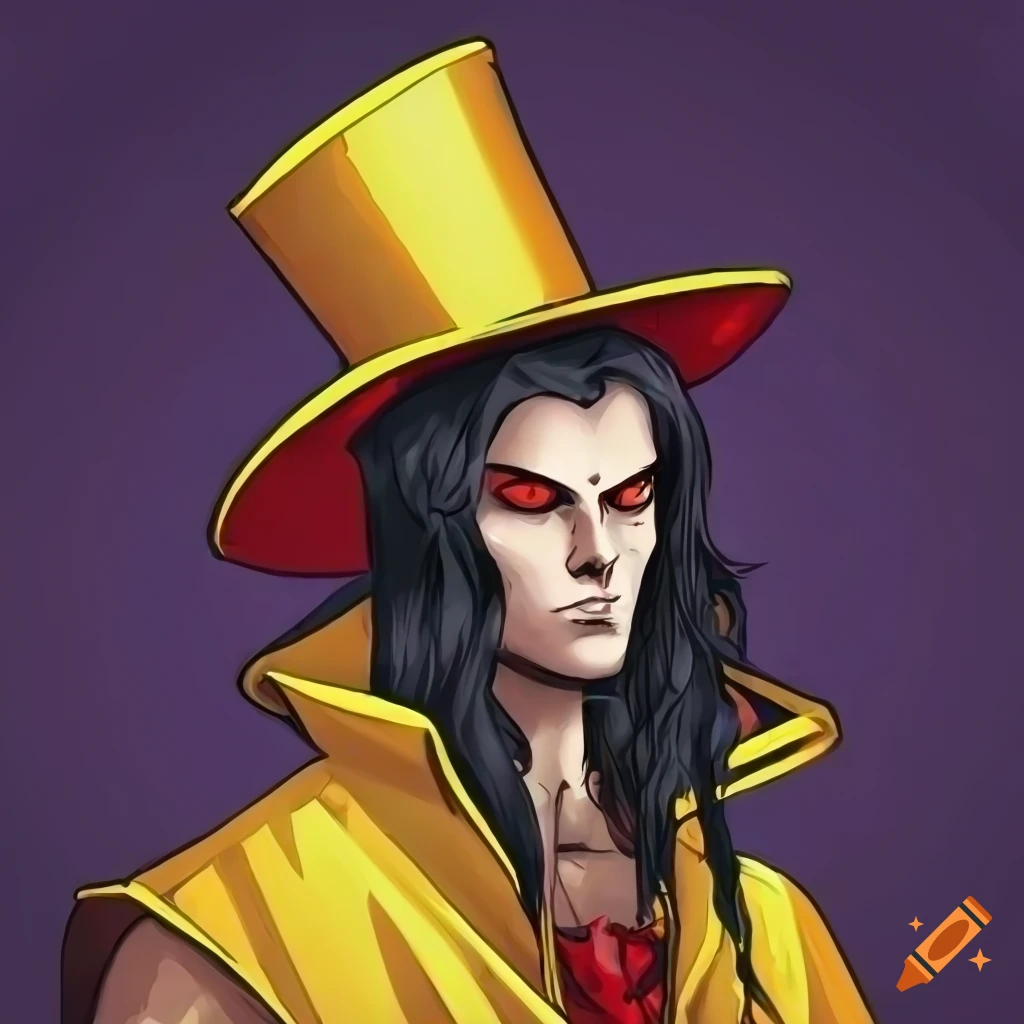 Comic book style image of a young Dark Magician on Craiyon
