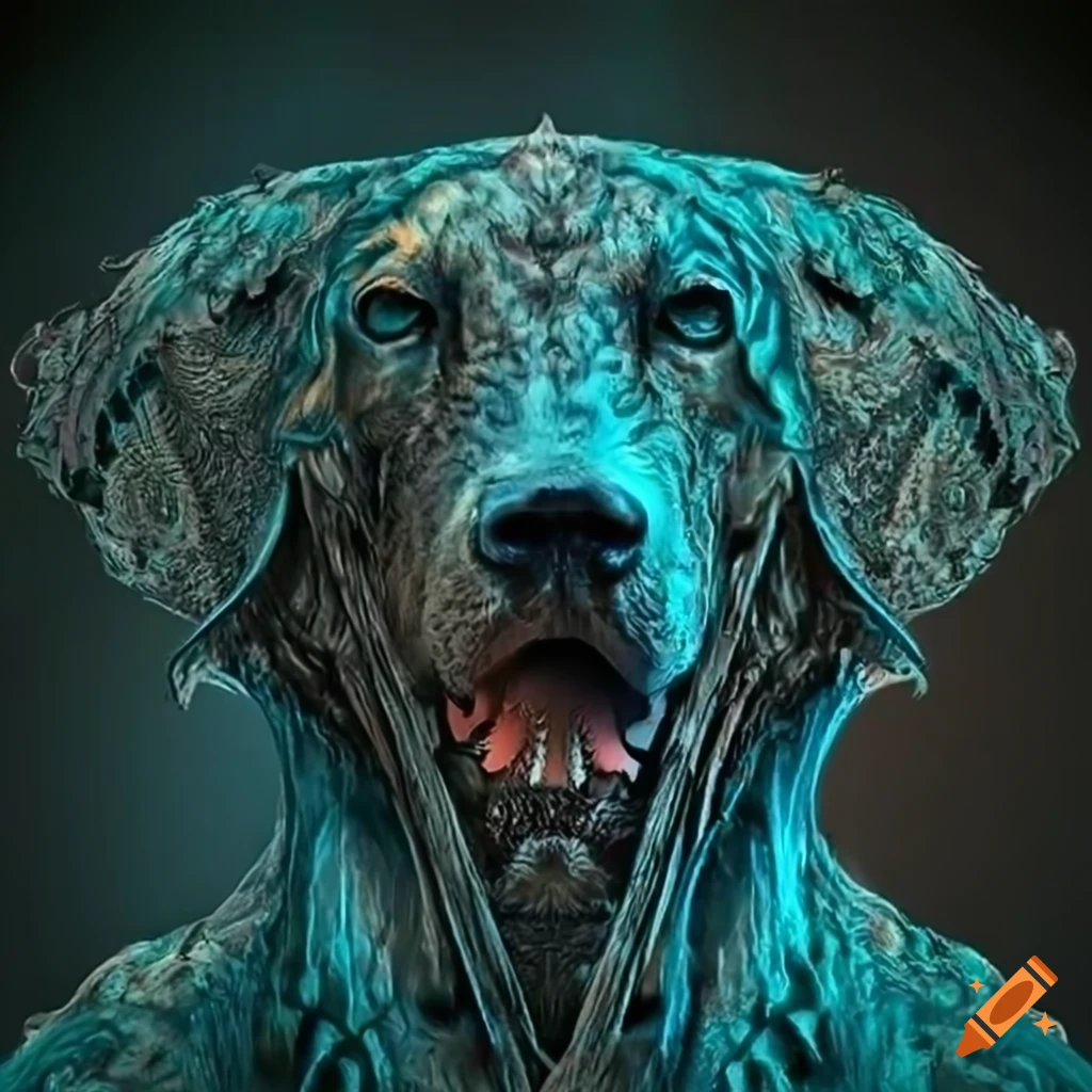 fractal artwork of a hound