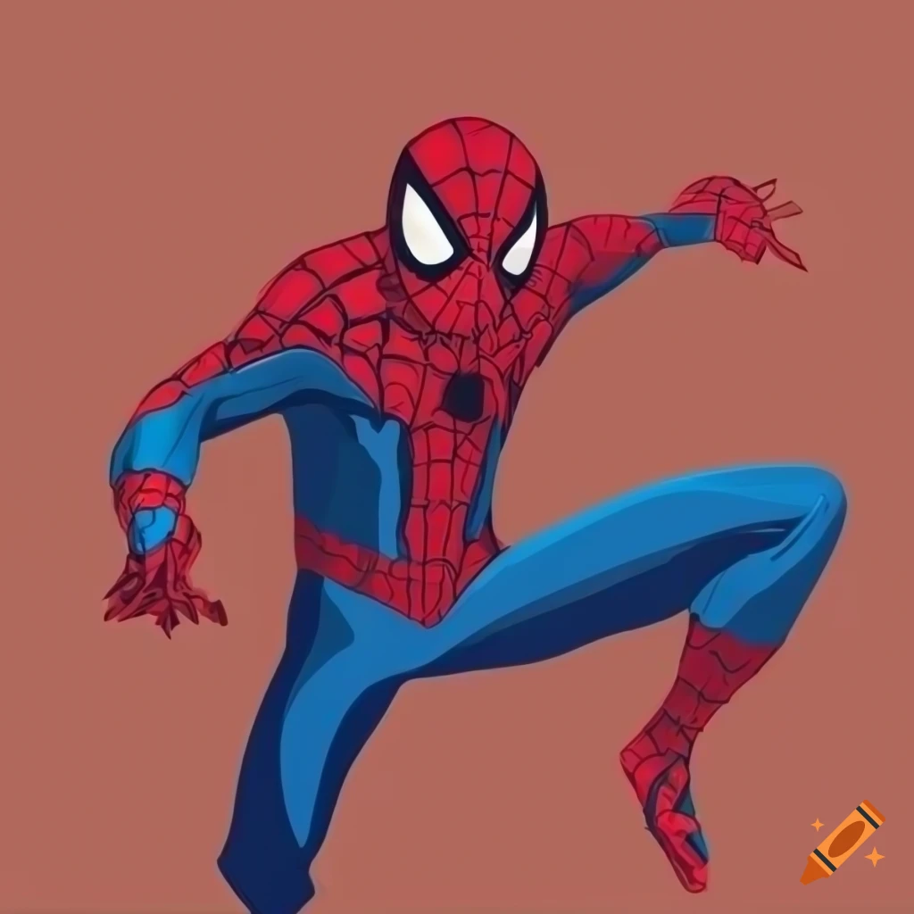 abstract vector art of Spider-Man