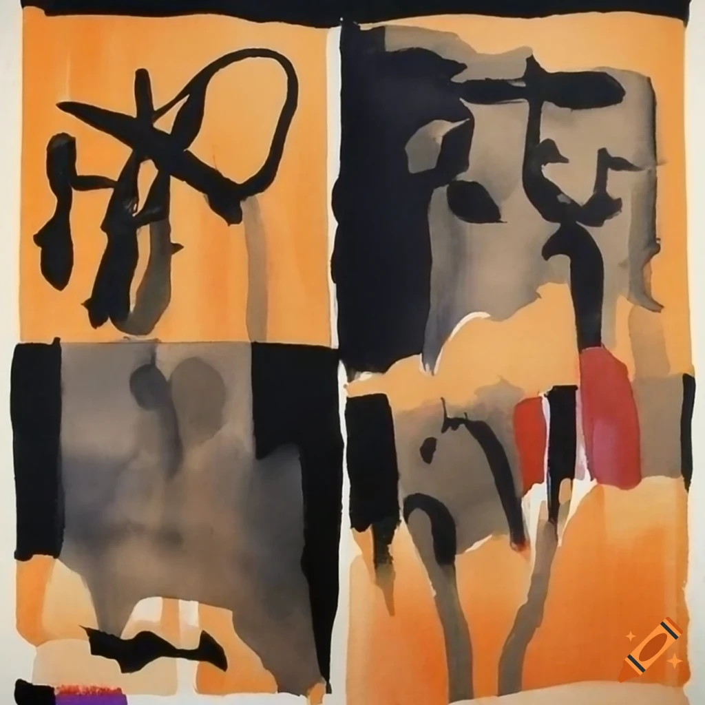 George Braque Ink Fusion of Chinese Ink Painting, Georges Braque, and David Hockney on ...
