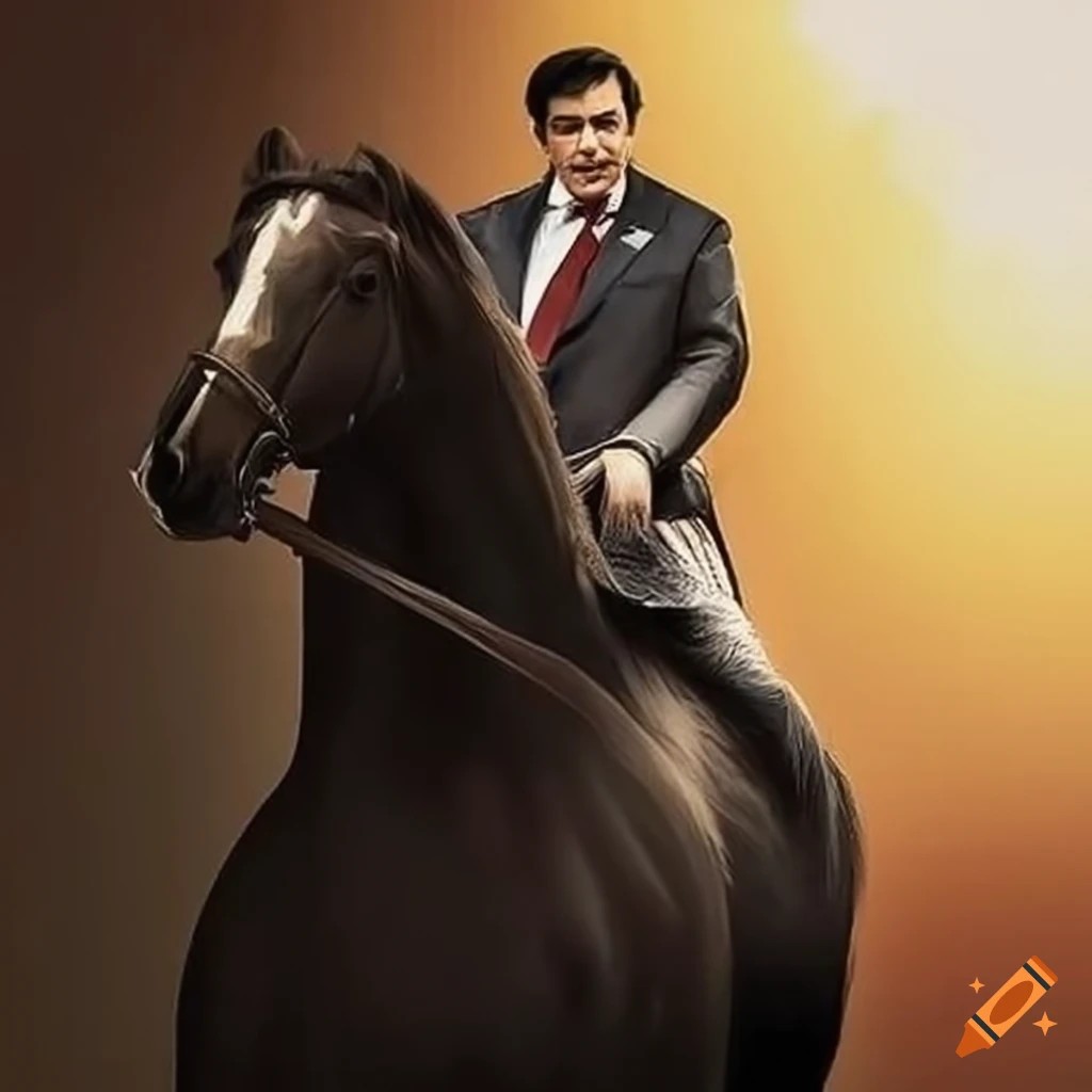 Misha Saakashvili on horseback
