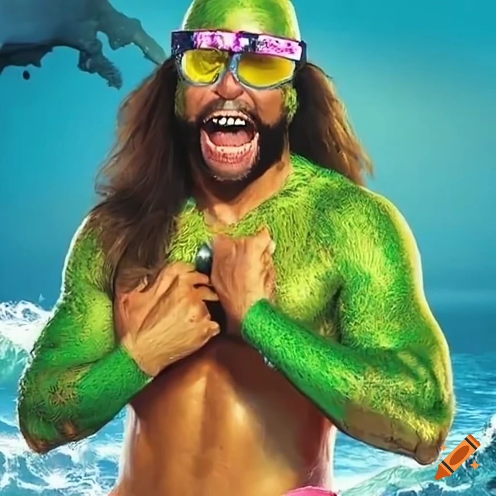 macho-man-randy-savage-as-the-grinch-surfing-on-craiyon