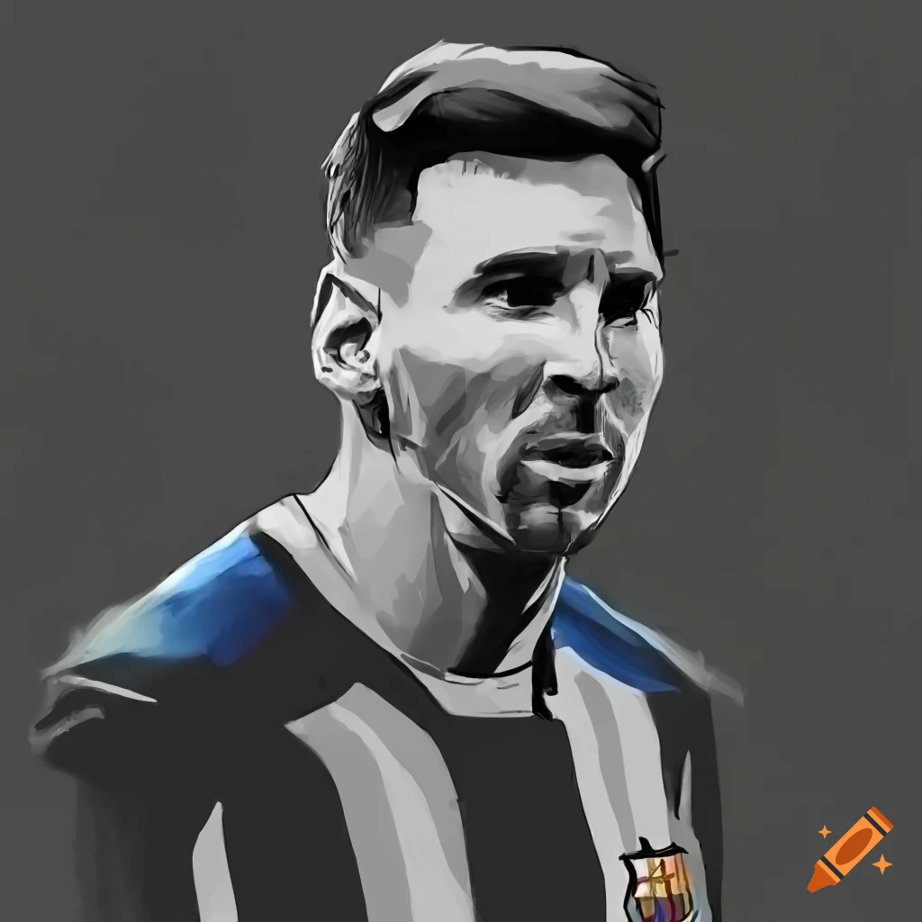 Lionel Messi Coloring Book Flat Vector Technical Pen Style Doodle ·  Creative Fabrica