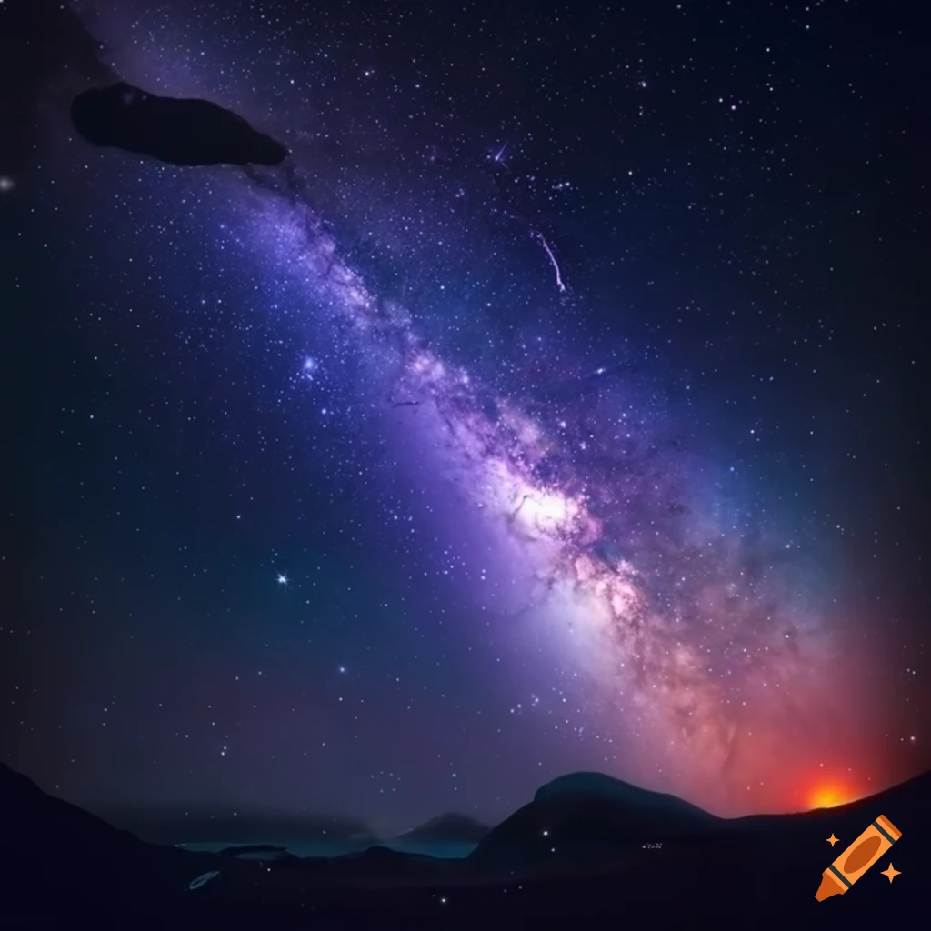 starry night sky with the milky way