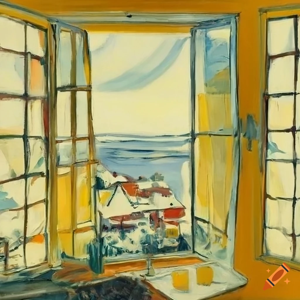 view of window with flowers and yellow roller blind