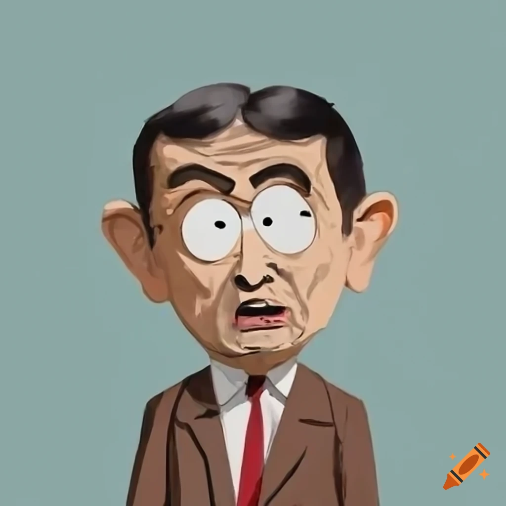 Mr. bean character from south park on Craiyon