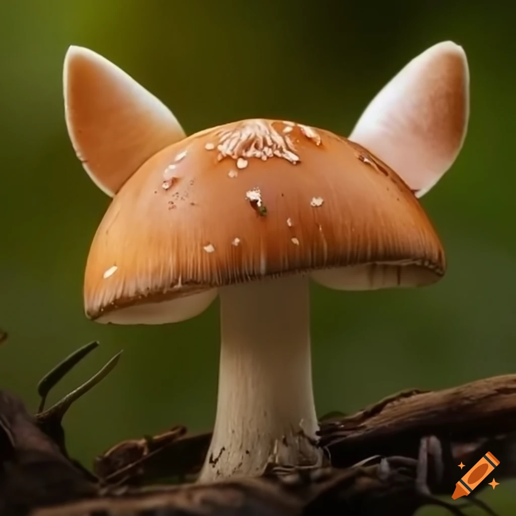 brown mushroom with cat ears