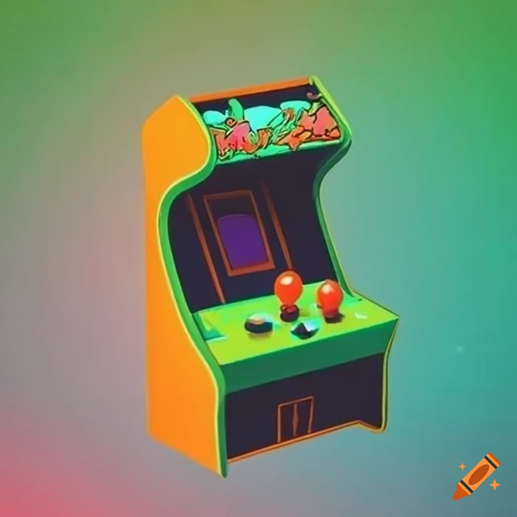 Colorful arcade machine on Craiyon
