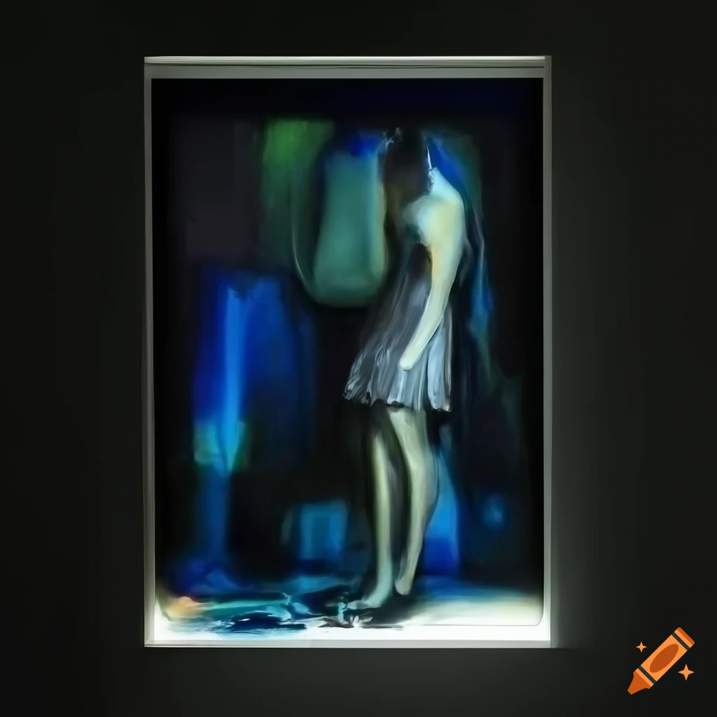 street art with melting figures on a minimalistic background