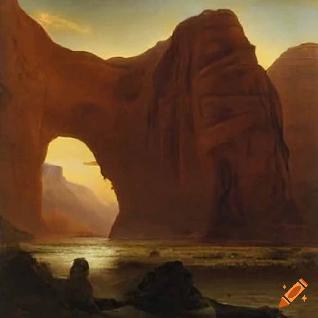 Landscape painting of horseshoe canyon by caspar david friedrich