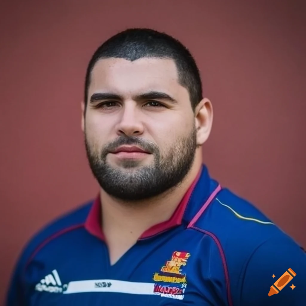 Photo of a bearded rugby player in his 30s