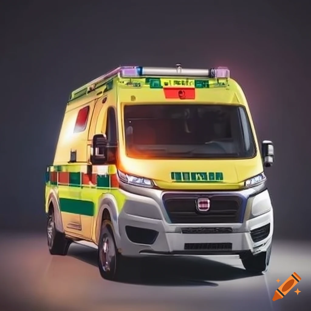 Sleek Futuristic Ambulance Fiat Ducato In London On Craiyon
