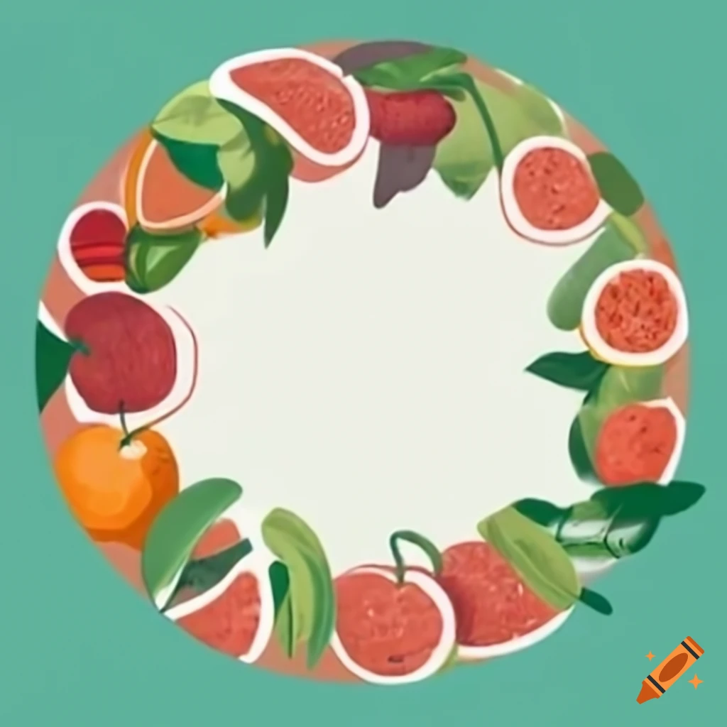 aesthetic frame of colorful fruits