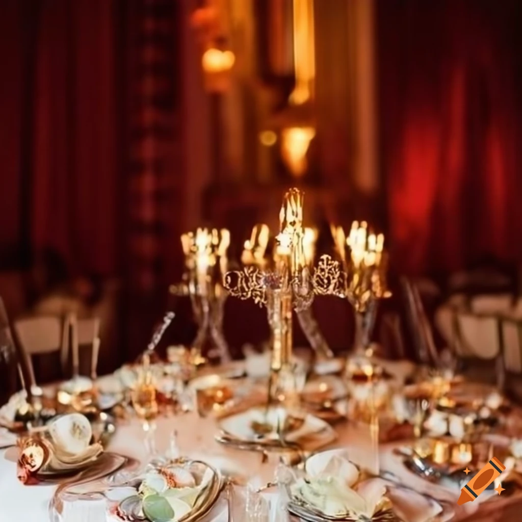 colorful-wedding-table-decor-with-low-candelabras-on-craiyon