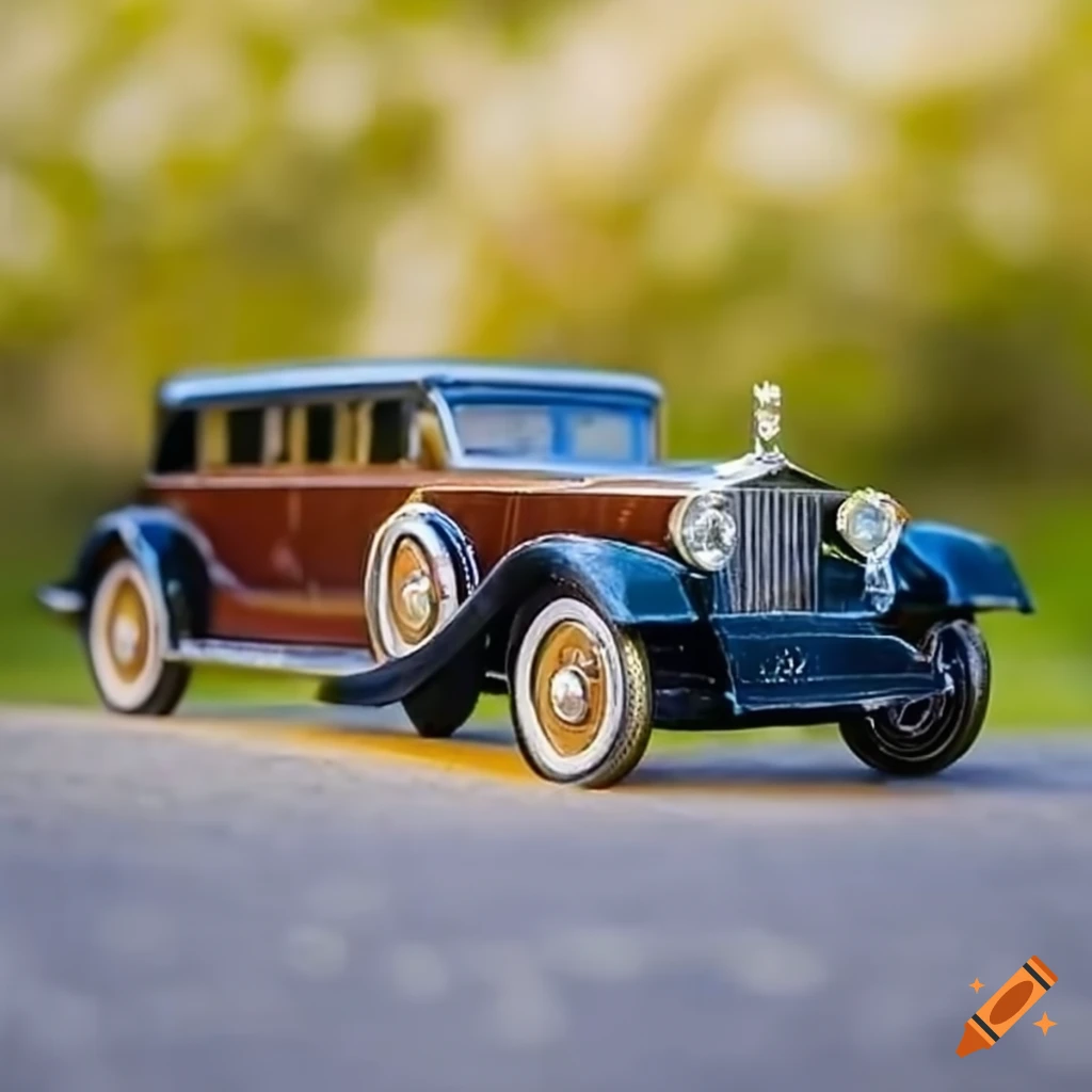 Replica of a vintage rolls-royce toy car