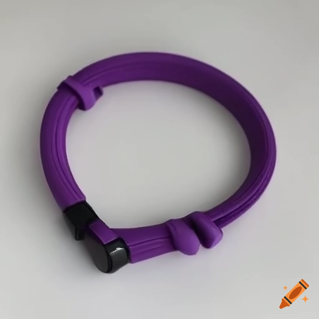 Purple rubber bracelet with a qr code on Craiyon