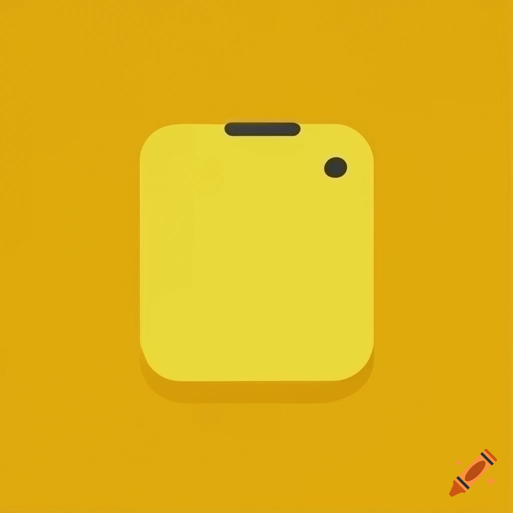 Cute yellow note app icon