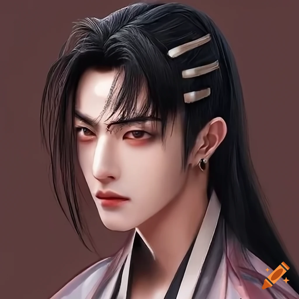 Portrait Of A Stylish Man With Long Black Hair On Craiyon portrait-of-a-stylish-man-with-long-black-hair-on-craiyon