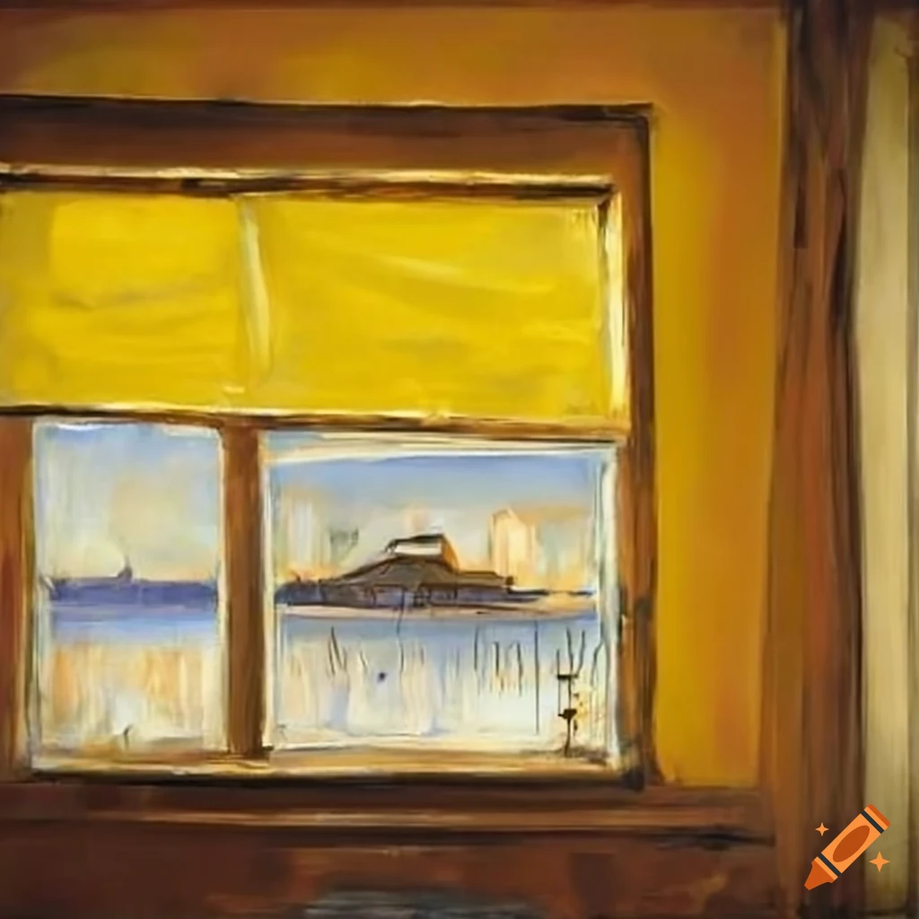 Bright room with flower-filled window view on Craiyon