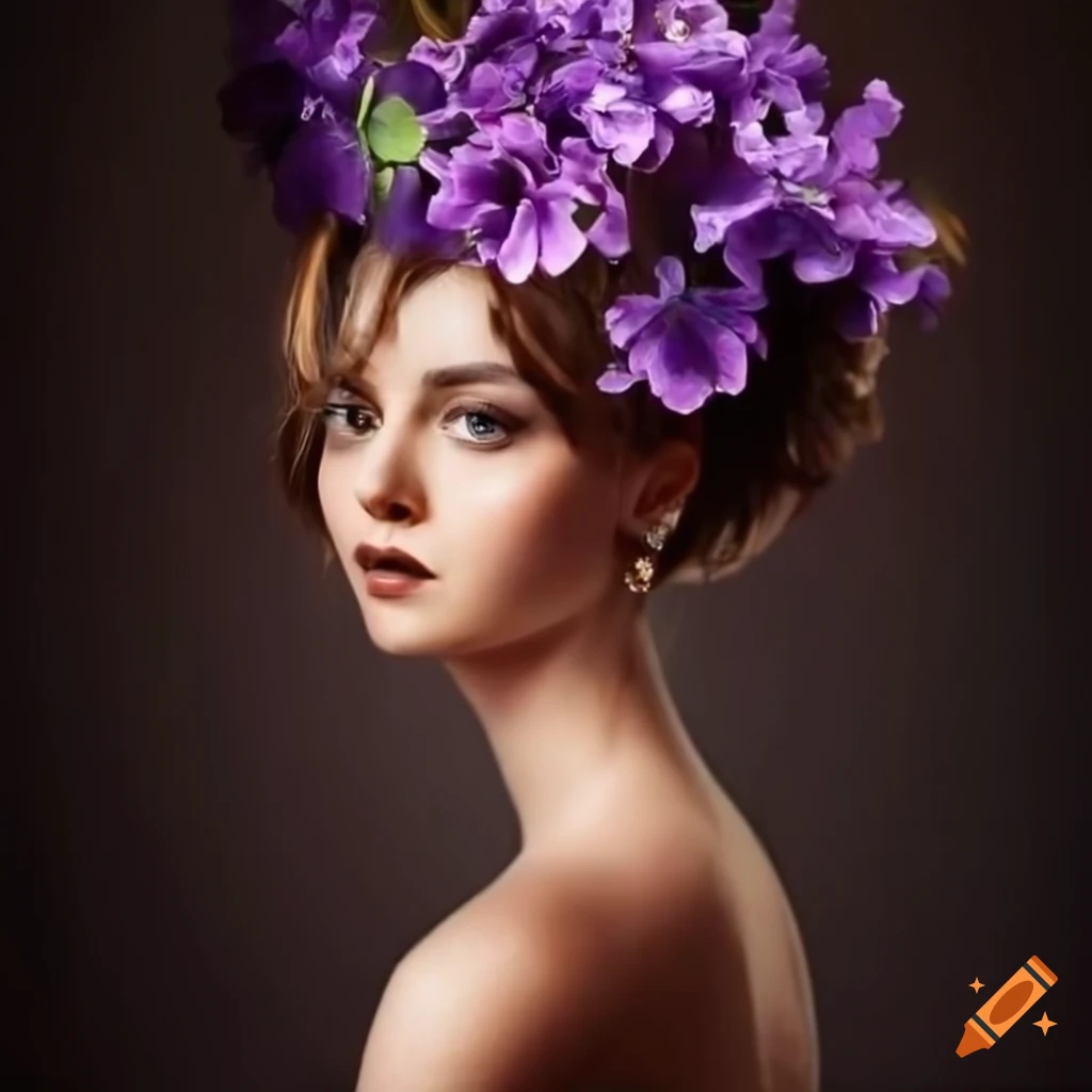 portrait-of-a-woman-with-floral-hairdressing
