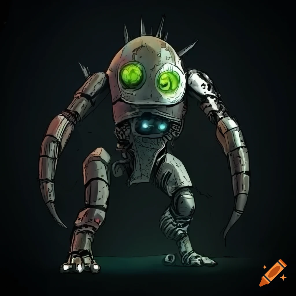 comic-style snake robot