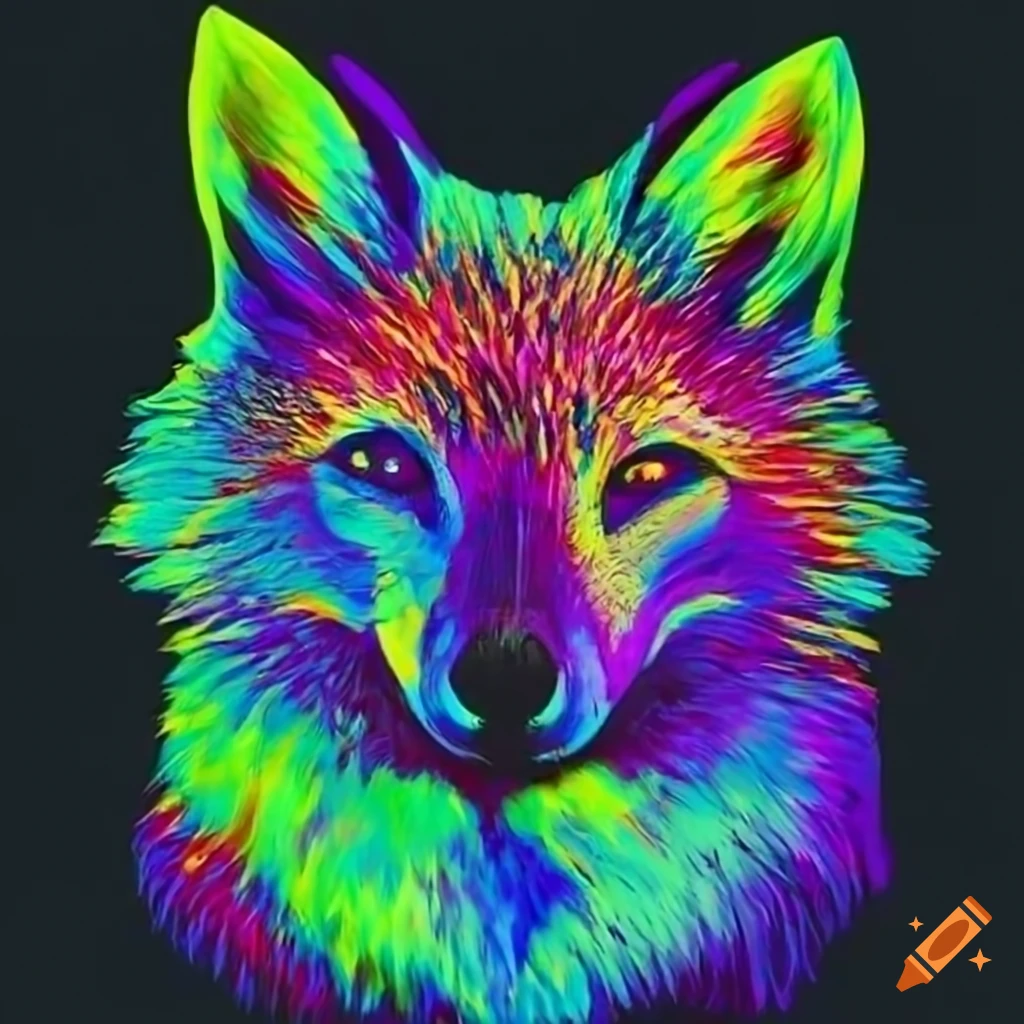 Multicolor Fox sticker