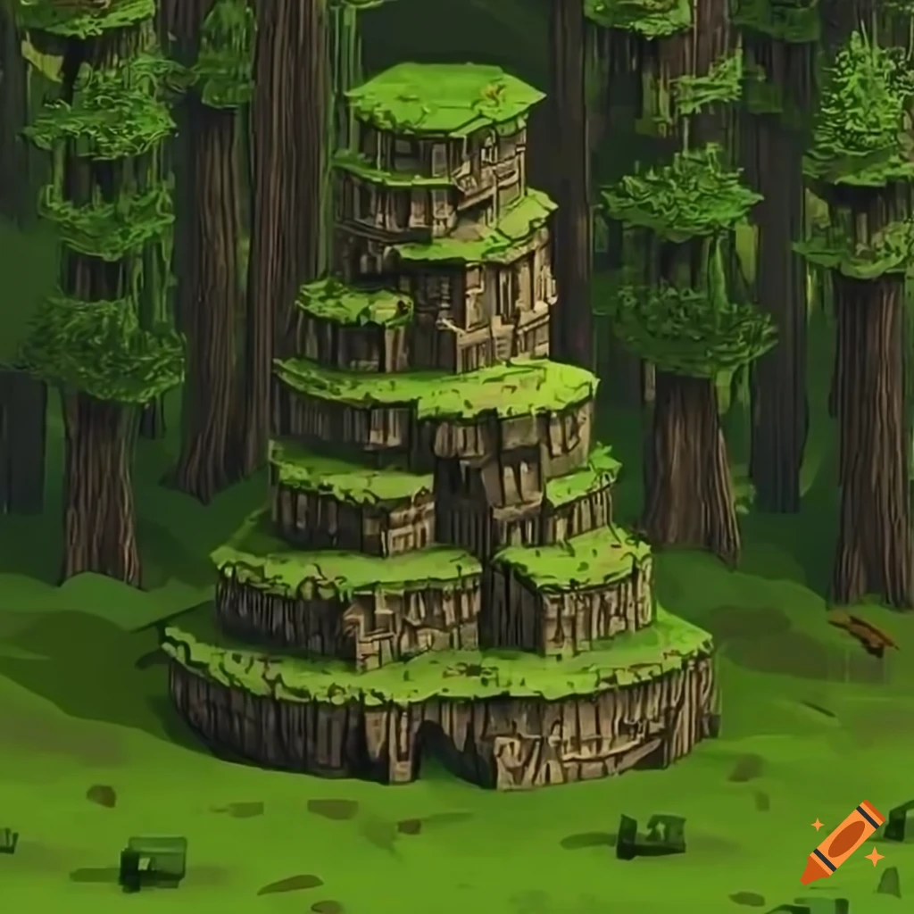 Art of a fantasy rpg game with a babel tower