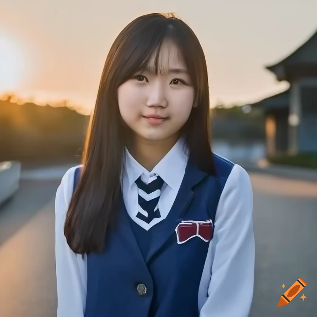 portrait of a Japanese girl in school uniform