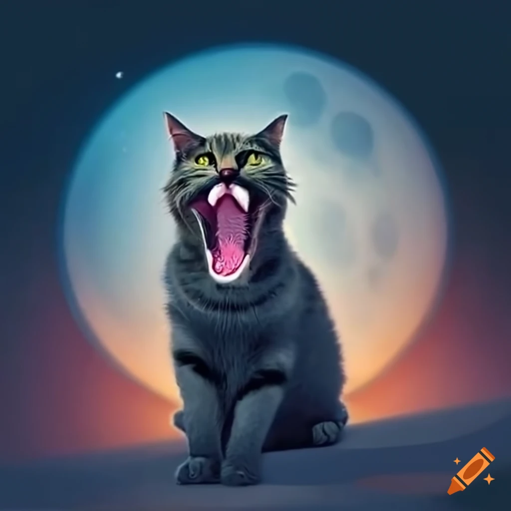 cat-meowing-at-the-moon-on-craiyon