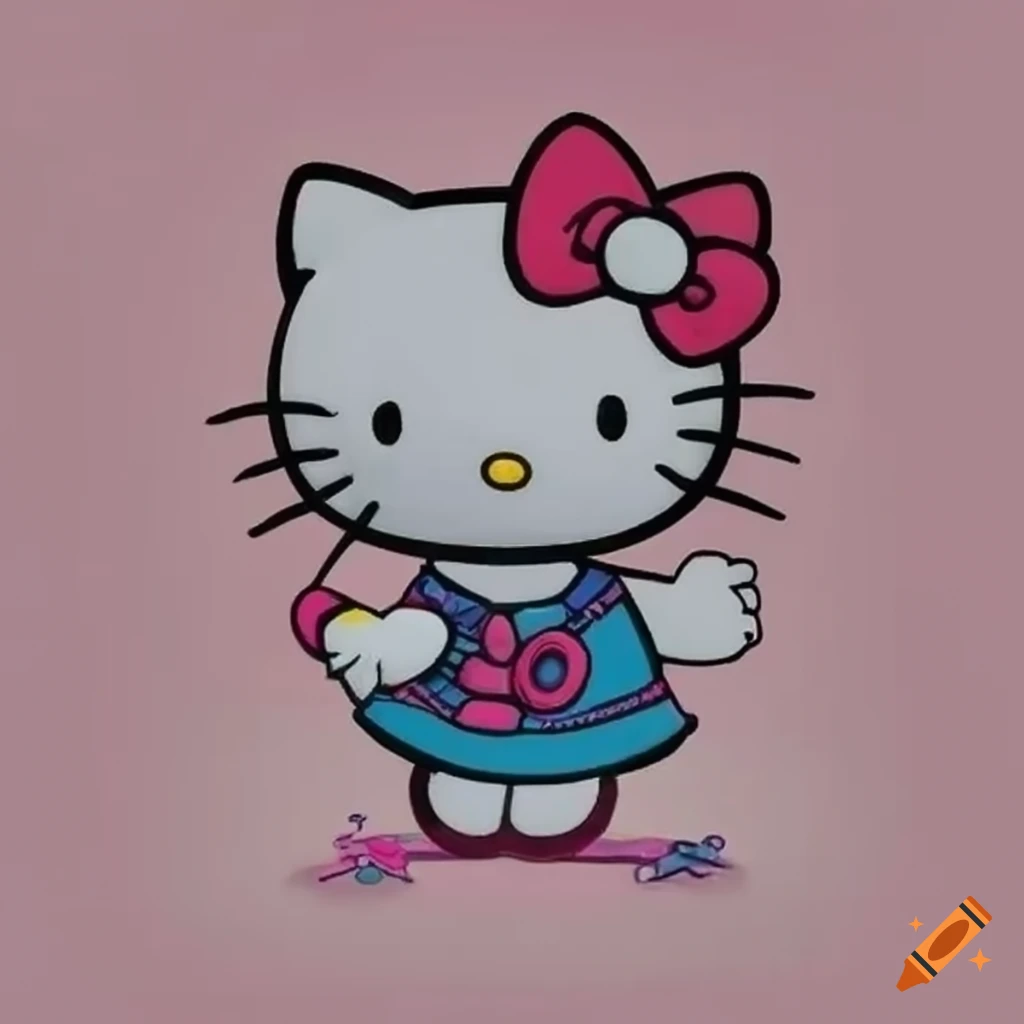 Hello Kitty Playing Softball On Craiyon