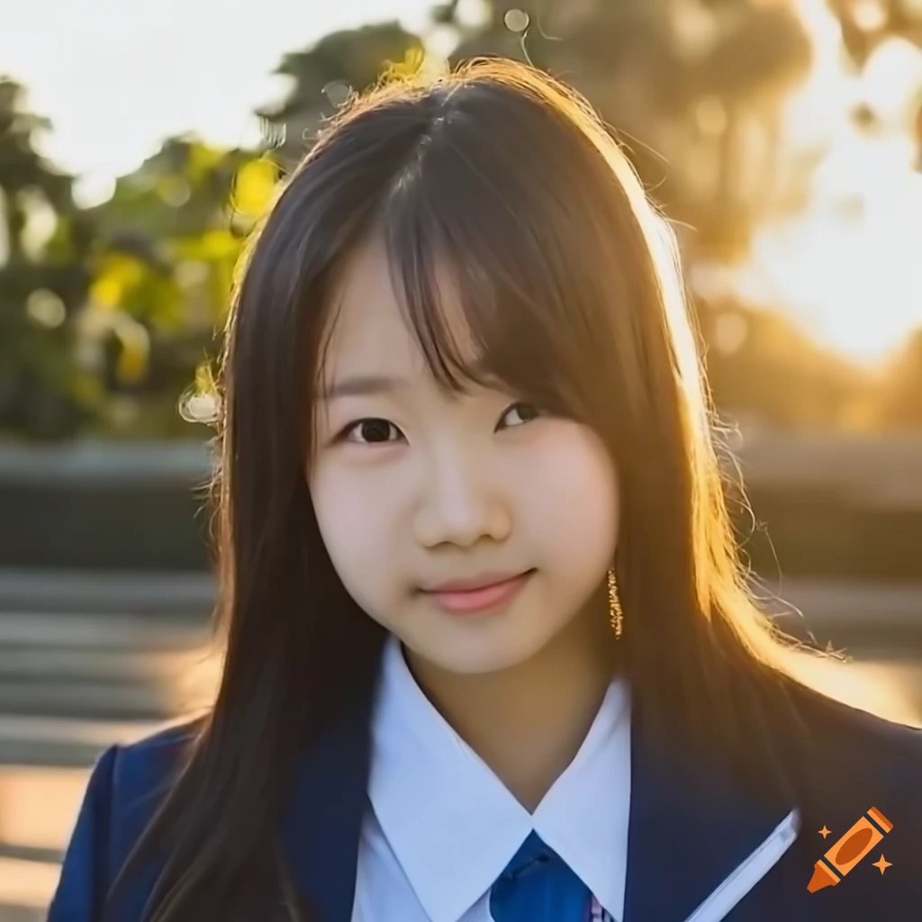 portrait of a Japanese girl in school uniform